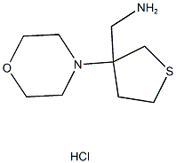 (3-morpholin-4-yltetrahydrothien-3-yl)methylamine hydrochloride 结构式