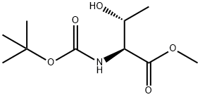 methyl 2-[(tert-butoxycarbonyl)amino]-3-hydroxybutanoate 结构式