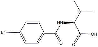 (2S)-2-[(4-bromobenzoyl)amino]-3-methylbutanoic acid 结构式