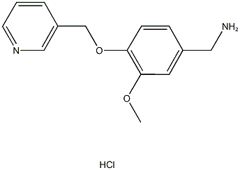 1-[3-methoxy-4-(pyridin-3-ylmethoxy)phenyl]methanamine hydrochloride 结构式