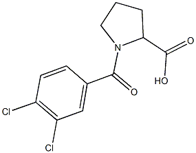 1-(3,4-dichlorobenzoyl)pyrrolidine-2-carboxylic acid 结构式