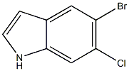 5-bromo-6-chloro-1H-indole 结构式