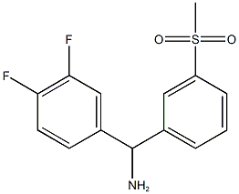 (3,4-difluorophenyl)(3-methanesulfonylphenyl)methanamine 结构式
