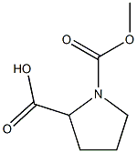 1-(methoxycarbonyl)pyrrolidine-2-carboxylic acid 结构式