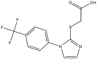 2-({1-[4-(trifluoromethyl)phenyl]-1H-imidazol-2-yl}sulfanyl)acetic acid 结构式