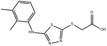 2-({5-[(2,3-dimethylphenyl)amino]-1,3,4-thiadiazol-2-yl}sulfanyl)acetic acid 结构式