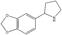 2-(2H-1,3-benzodioxol-5-yl)pyrrolidine 结构式