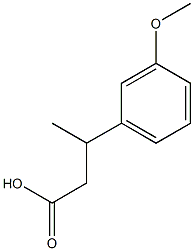 3-(3-methoxyphenyl)butanoic acid 结构式