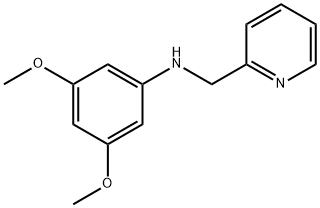 3,5-dimethoxy-N-(pyridin-2-ylmethyl)aniline 结构式