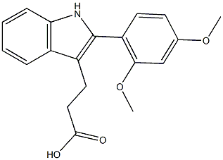 3-[2-(2,4-dimethoxyphenyl)-1H-indol-3-yl]propanoic acid 结构式