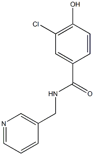 3-chloro-4-hydroxy-N-(pyridin-3-ylmethyl)benzamide 结构式