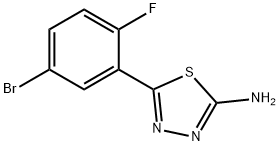 5-(5-bromo-2-fluorophenyl)-1,3,4-thiadiazol-2-amine 结构式