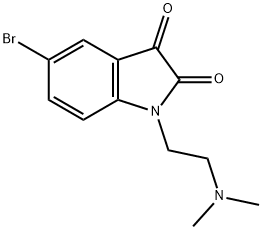 5-bromo-1-[2-(dimethylamino)ethyl]-2,3-dihydro-1H-indole-2,3-dione 结构式