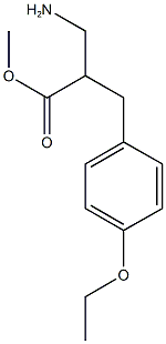 methyl 3-amino-2-[(4-ethoxyphenyl)methyl]propanoate 结构式