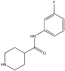 N-(3-fluorophenyl)piperidine-4-carboxamide 结构式