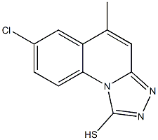 7-CHLORO-5-METHYL[1,2,4]TRIAZOLO[4,3-A]QUINOLINE-1-THIOL 结构式