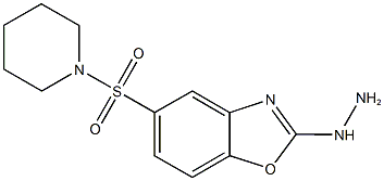 2-HYDRAZINO-5-(PIPERIDIN-1-YLSULFONYL)-1,3-BENZOXAZOLE 结构式