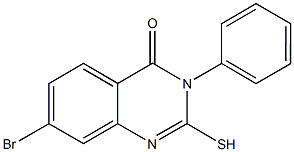 7-BROMO-2-MERCAPTO-3-PHENYLQUINAZOLIN-4(3H)-ONE 结构式