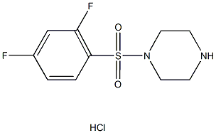 1-[(2,4-DIFLUOROPHENYL)SULFONYL]PIPERAZINE HYDROCHLORIDE 结构式
