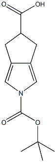 2-(TERT-BUTOXYCARBONYL)-2,4,5,6-TETRAHYDROCYCLOPENTA[C]PYRROLE-5-CARBOXYLIC ACID 结构式