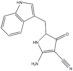 2-AMINO-5-(1H-INDOL-3-YLMETHYL)-4-OXO-4,5-DIHYDRO-1H-PYRROLE-3-CARBONITRILE 结构式