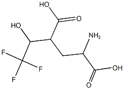 2-AMINO-4-(2,2,2-TRIFLUORO-1-HYDROXYETHYL)PENTANEDIOIC ACID 结构式