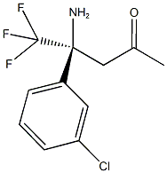 (4S)-4-amino-4-(3-chlorophenyl)-5,5,5-trifluoropentan-2-one 结构式