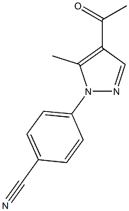 4-(4-acetyl-5-methyl-1H-pyrazol-1-yl)benzonitrile 结构式