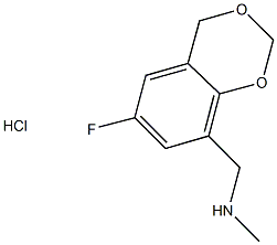 N-[(6-fluoro-4H-1,3-benzodioxin-8-yl)methyl]-N-methylamine hydrochloride 结构式