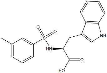 (2S)-3-(1H-indol-3-yl)-2-{[(3-methylphenyl)sulfonyl]amino}propanoic acid 结构式