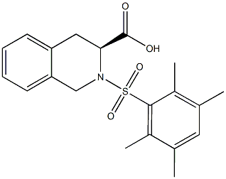(3S)-2-[(2,3,5,6-tetramethylphenyl)sulfonyl]-1,2,3,4-tetrahydroisoquinoline-3-carboxylic acid 结构式