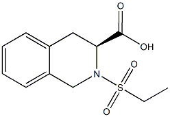 (3S)-2-(ethylsulfonyl)-1,2,3,4-tetrahydroisoquinoline-3-carboxylic acid 结构式