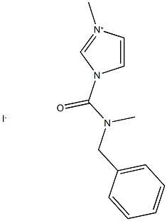 1-{[benzyl(methyl)amino]carbonyl}-3-methyl-1H-imidazol-3-ium iodide 结构式