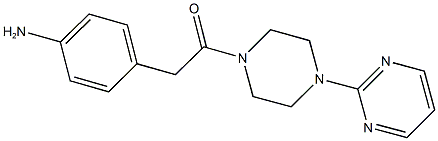 4-[2-oxo-2-(4-pyrimidin-2-ylpiperazin-1-yl)ethyl]aniline 结构式