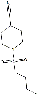 1-(butylsulfonyl)piperidine-4-carbonitrile 结构式