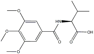 (2S)-3-methyl-2-[(3,4,5-trimethoxybenzoyl)amino]butanoic acid 结构式