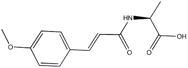 (2S)-2-{[3-(4-methoxyphenyl)prop-2-enoyl]amino}propanoic acid 结构式