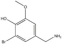 4-(aminomethyl)-2-bromo-6-methoxyphenol 结构式