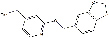 [2-(2H-1,3-benzodioxol-5-ylmethoxy)pyridin-4-yl]methanamine 结构式