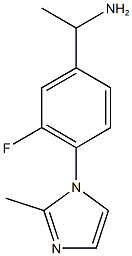 1-[3-fluoro-4-(2-methyl-1H-imidazol-1-yl)phenyl]ethan-1-amine 结构式