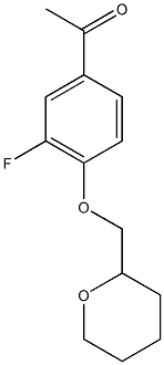 1-[3-fluoro-4-(oxan-2-ylmethoxy)phenyl]ethan-1-one 结构式