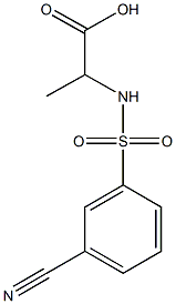 2-[(3-cyanobenzene)sulfonamido]propanoic acid 结构式