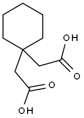 2-[1-(carboxymethyl)cyclohexyl]acetic acid 结构式