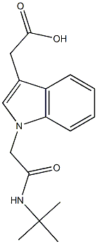 2-{1-[(tert-butylcarbamoyl)methyl]-1H-indol-3-yl}acetic acid 结构式