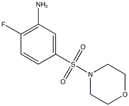 2-fluoro-5-(morpholine-4-sulfonyl)aniline 结构式