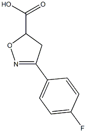 3-(4-fluorophenyl)-4,5-dihydro-1,2-oxazole-5-carboxylic acid 结构式
