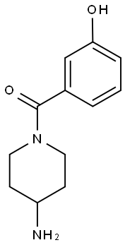 3-[(4-aminopiperidin-1-yl)carbonyl]phenol 结构式