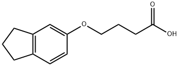 4-(2,3-dihydro-1H-inden-5-yloxy)butanoic acid 结构式