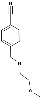 4-{[(2-methoxyethyl)amino]methyl}benzonitrile 结构式