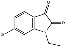 6-bromo-1-ethyl-2,3-dihydro-1H-indole-2,3-dione 结构式